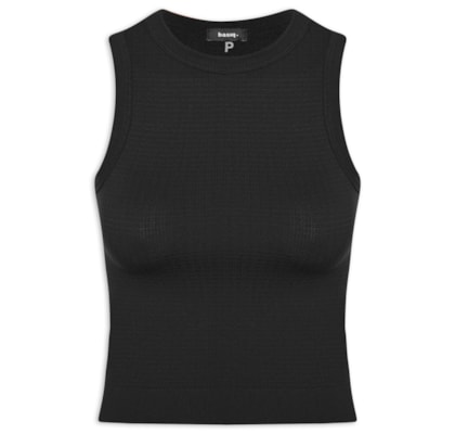 Regata Feminina Poliamida Básica - Preto