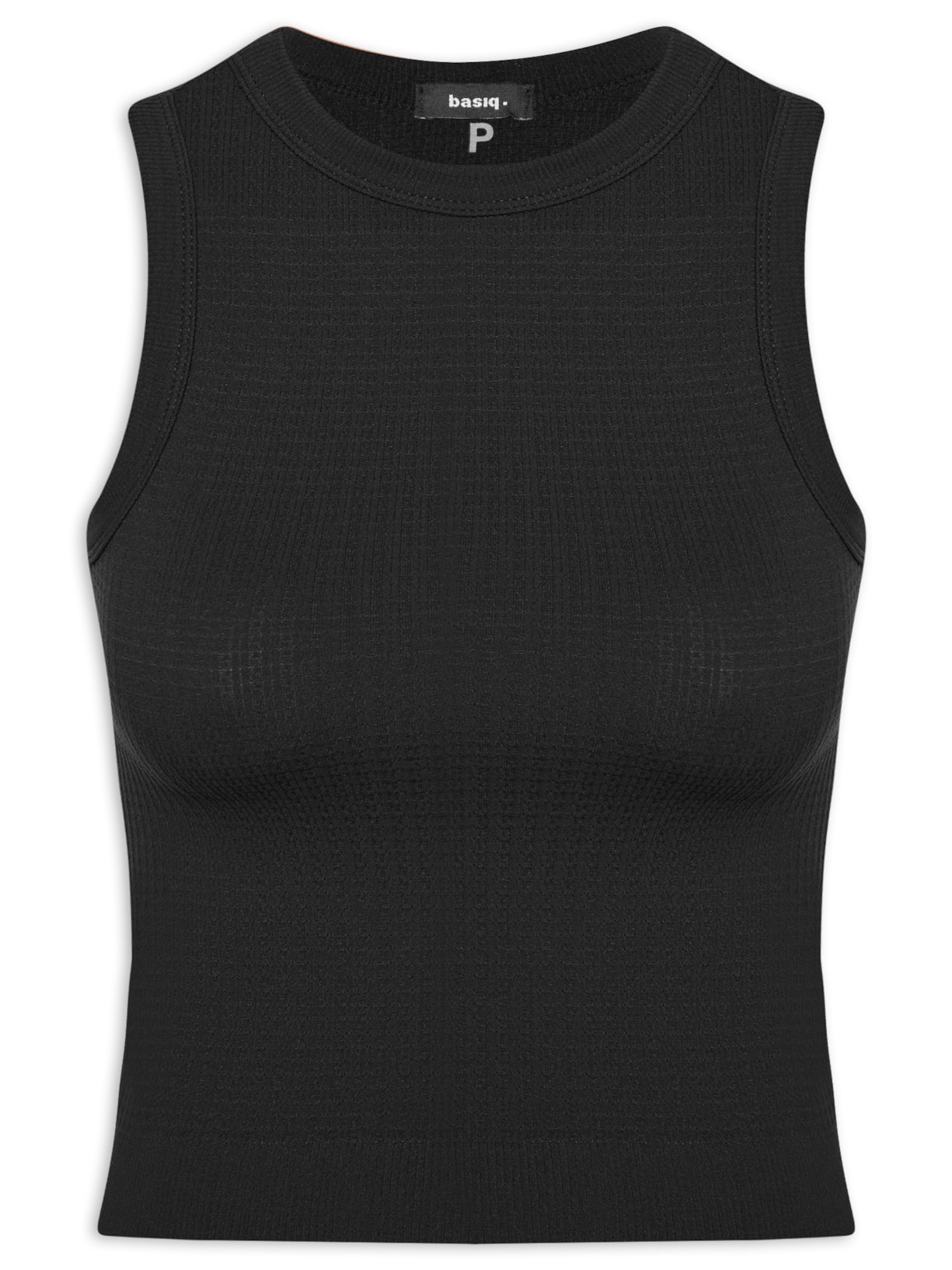 Regata Feminina Poliamida Básica Preto Basiq