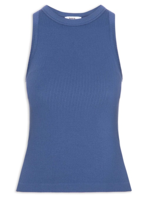 Regata Feminina Poliamida Canelada - Azul