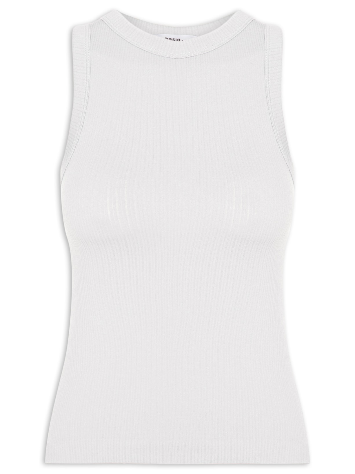 Regata Feminina Poliamida Canelada - Cinza
