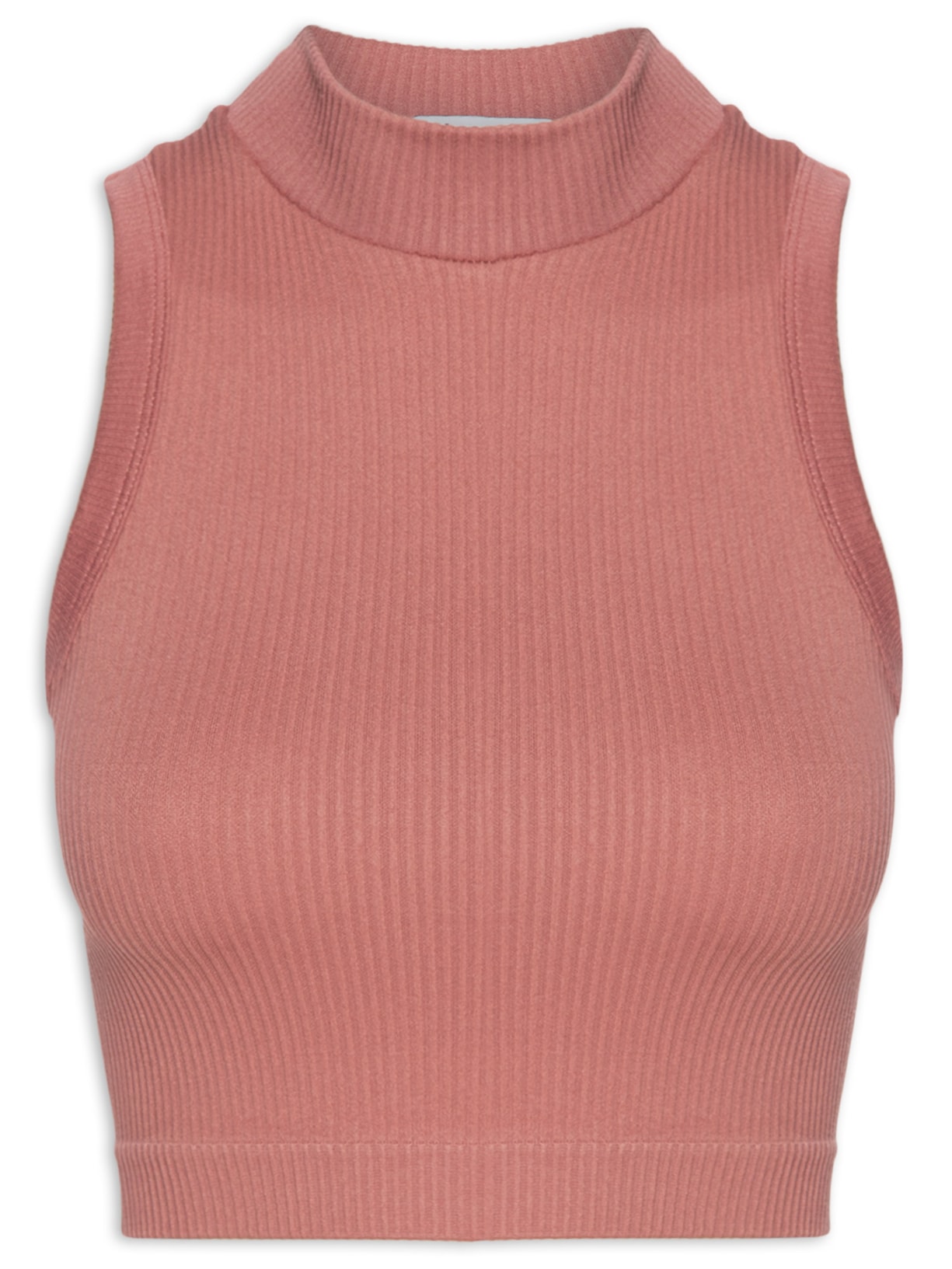 Regata Feminina Poliamida Canelada Gola - Rosa