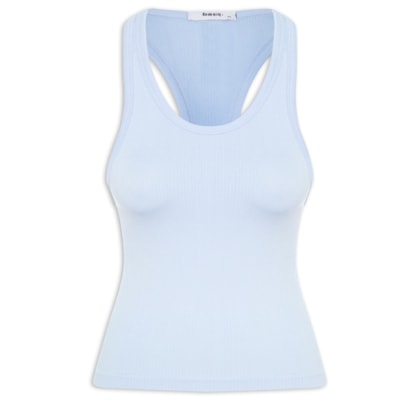 Regata Feminina Poliamida Canelada Nadadora - Azul