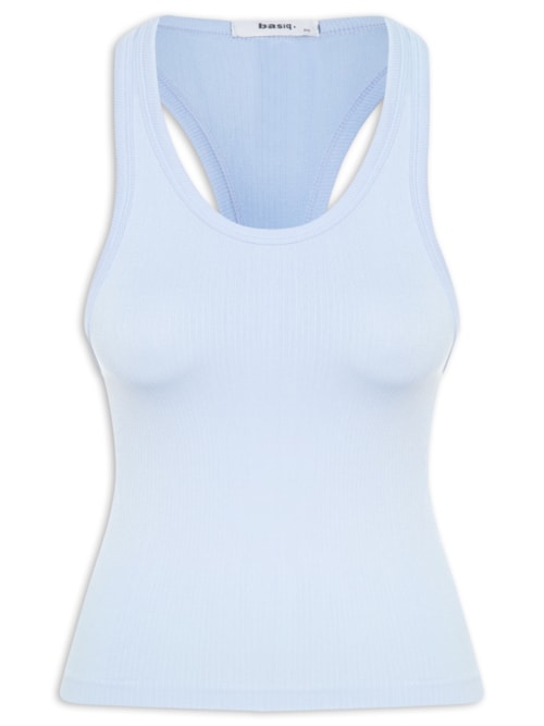 Regata Feminina Poliamida Canelada Nadadora - Azul
