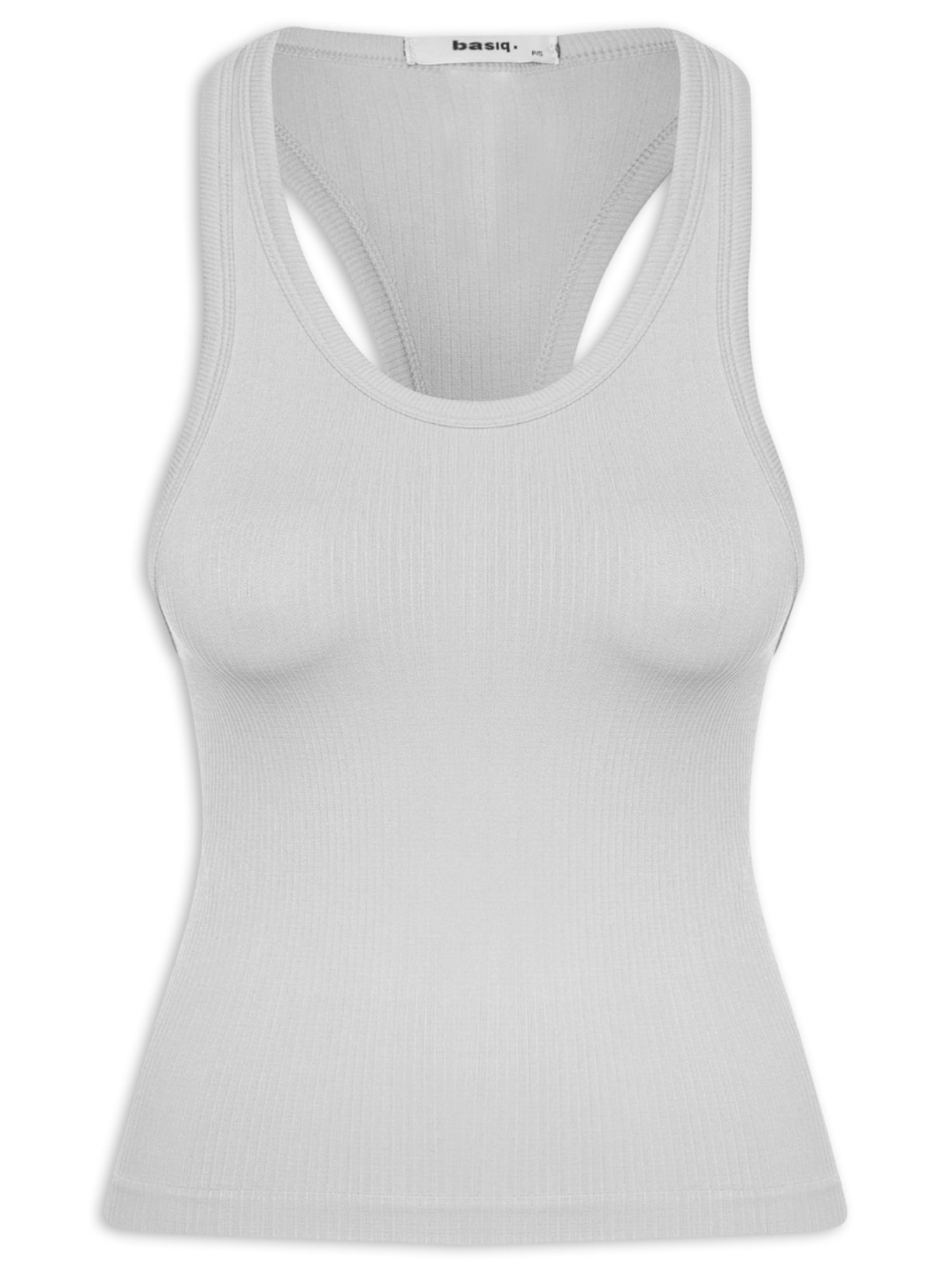 Regata Feminina Poliamida Canelada Nadadora - Cinza