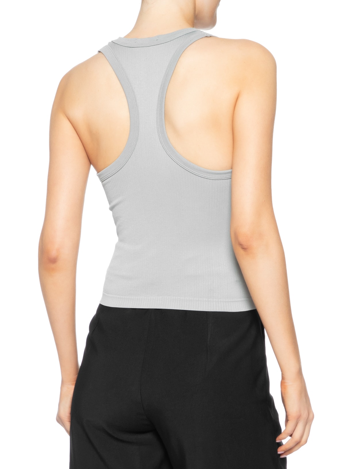 Regata Feminina Poliamida Canelada Nadadora Cinza Basiq