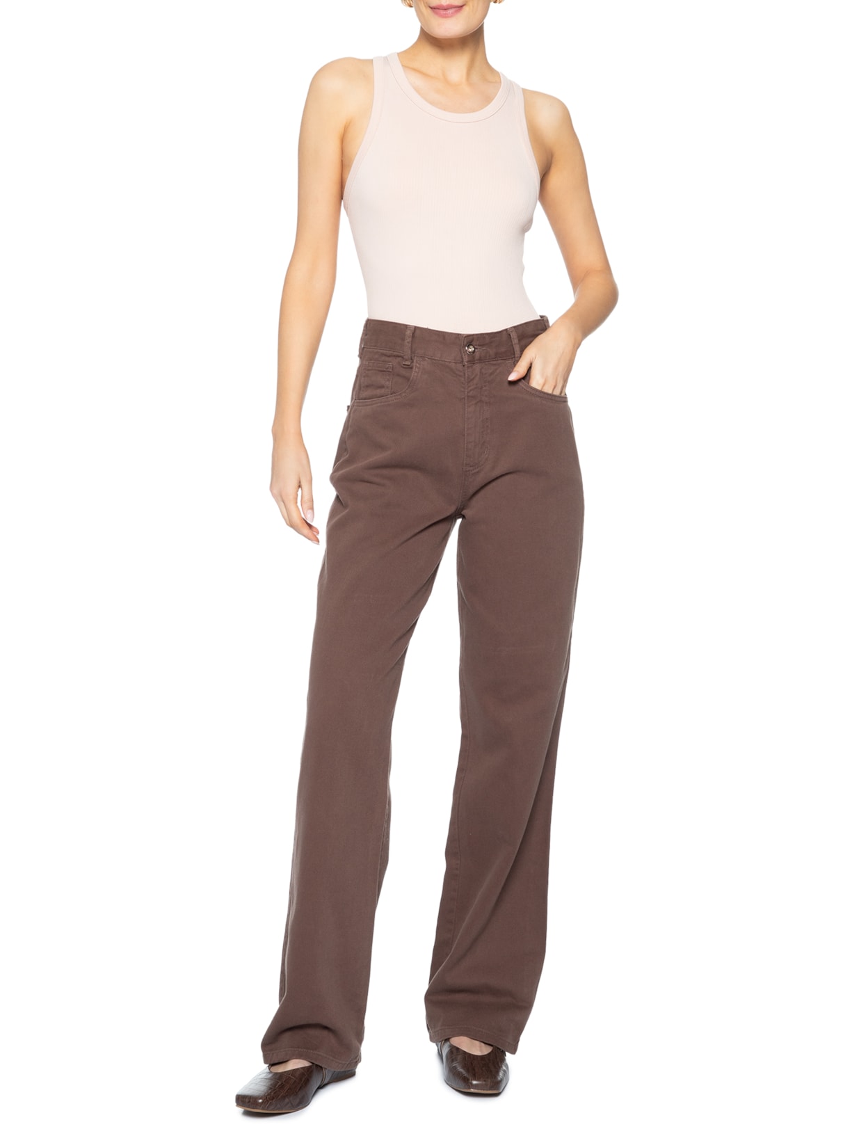 Regata Feminina Poliamida Canelada Nadadora Rosa Basiq