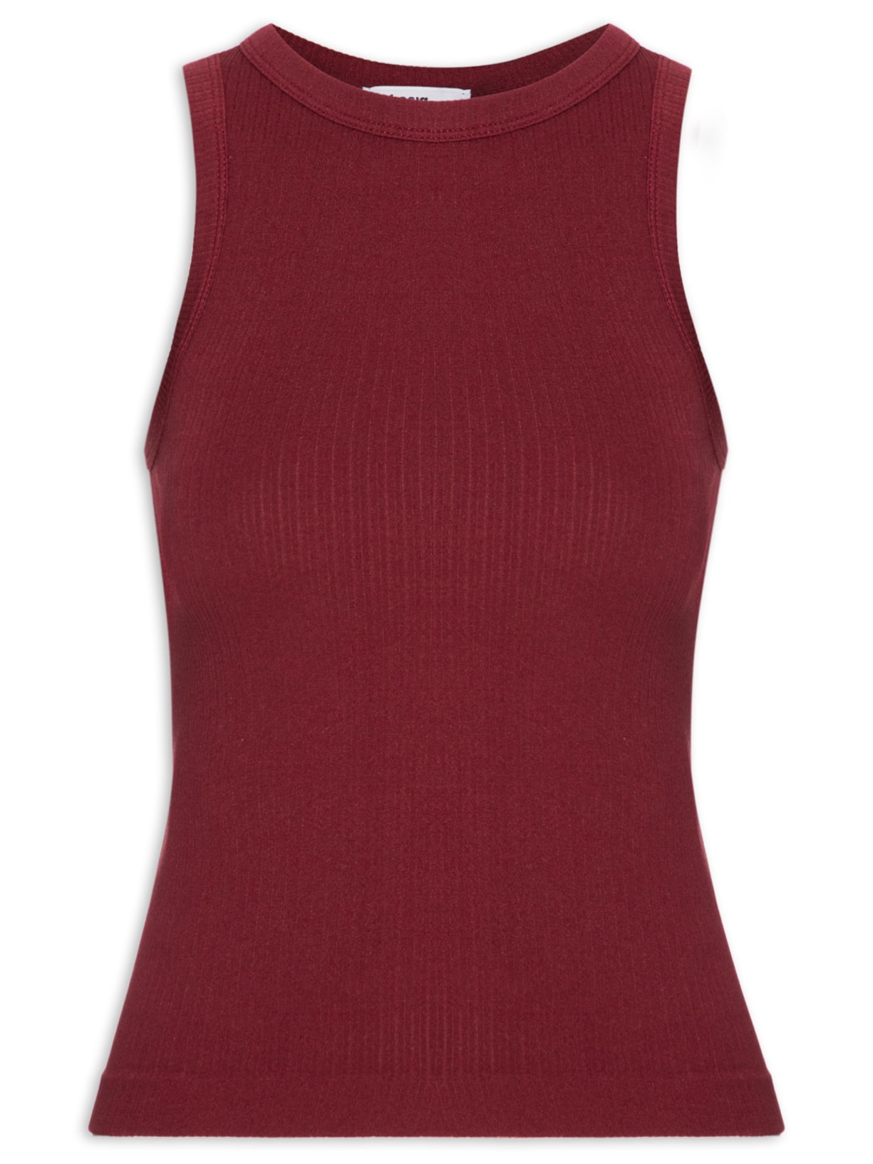 Regata Feminina Poliamida Canelada Vermelho Basiq