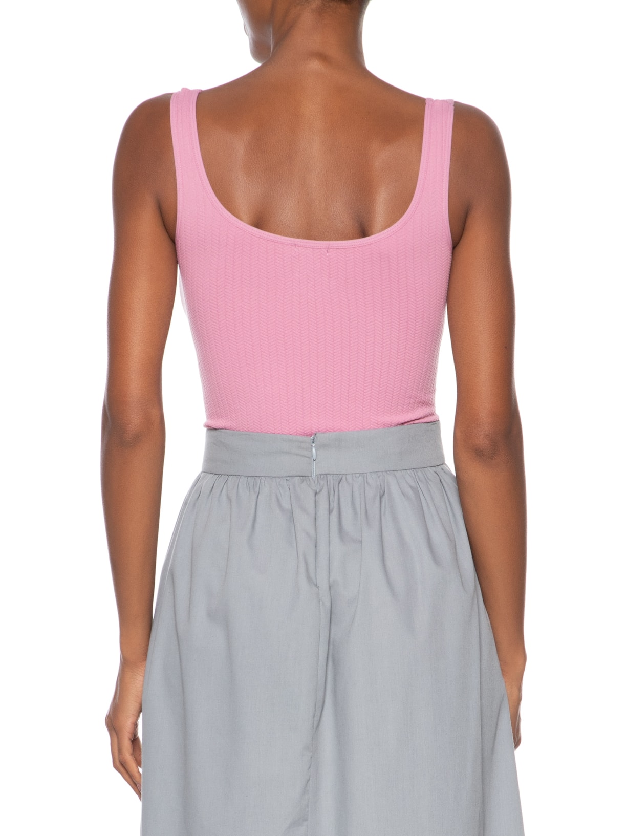 Regata Feminina Poliamida Decote Em U Rosa Basiq