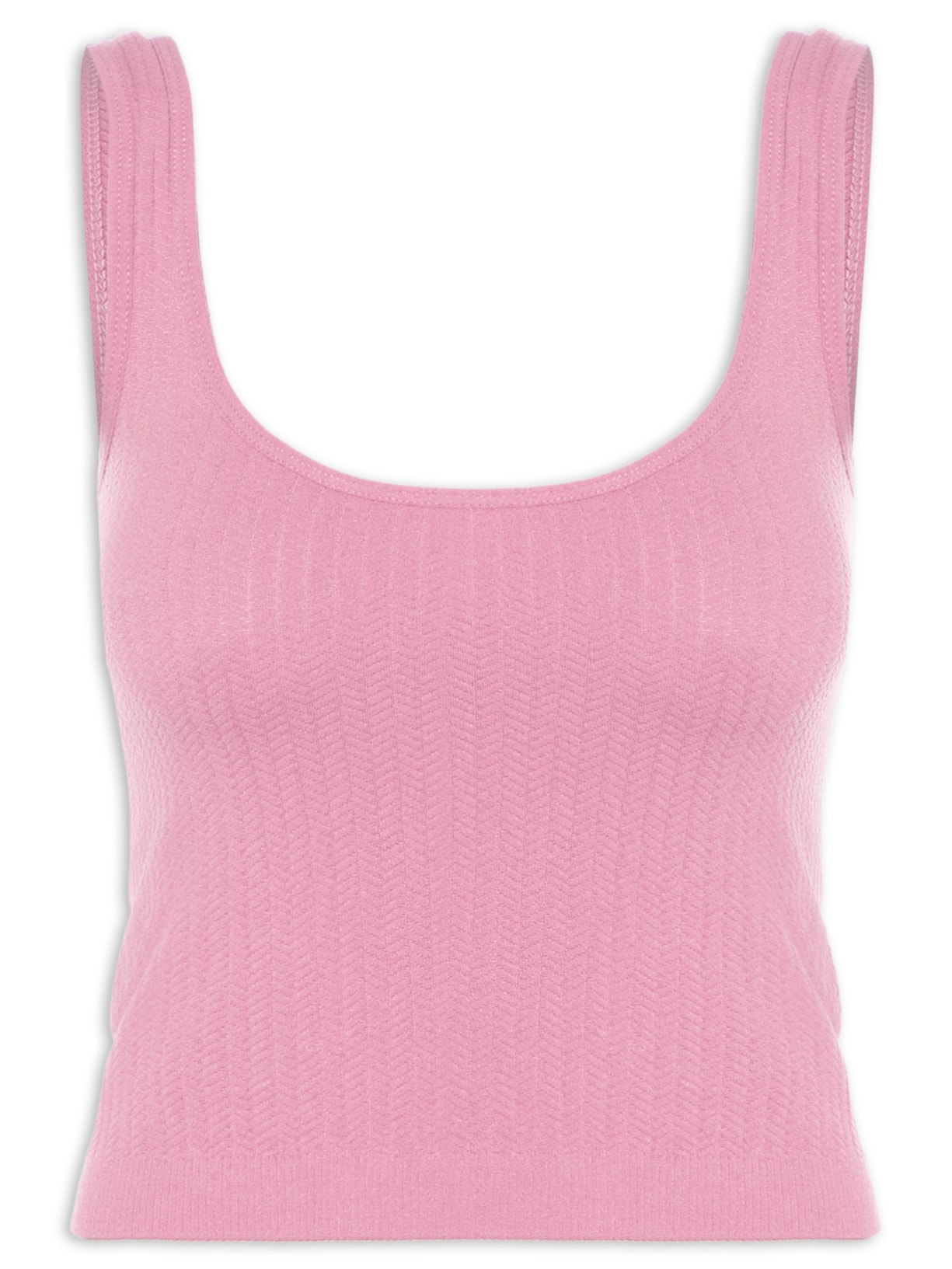 Regata Feminina Poliamida Decote Em U - Rosa