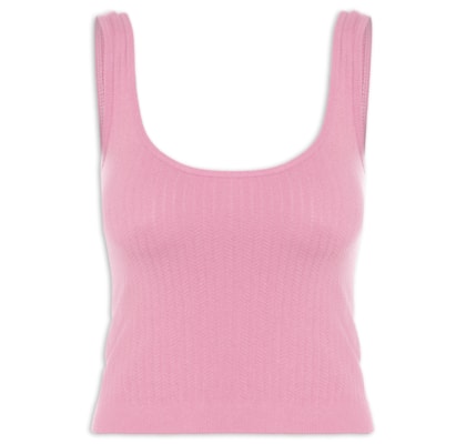 Regata Feminina Poliamida Decote Em U - Rosa