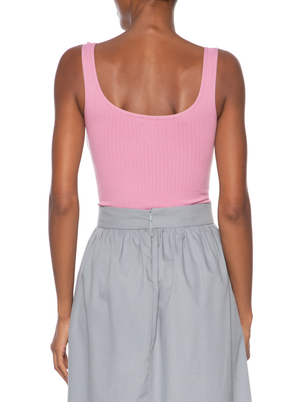 Regata Feminina Poliamida Decote Em U Rosa Basiq