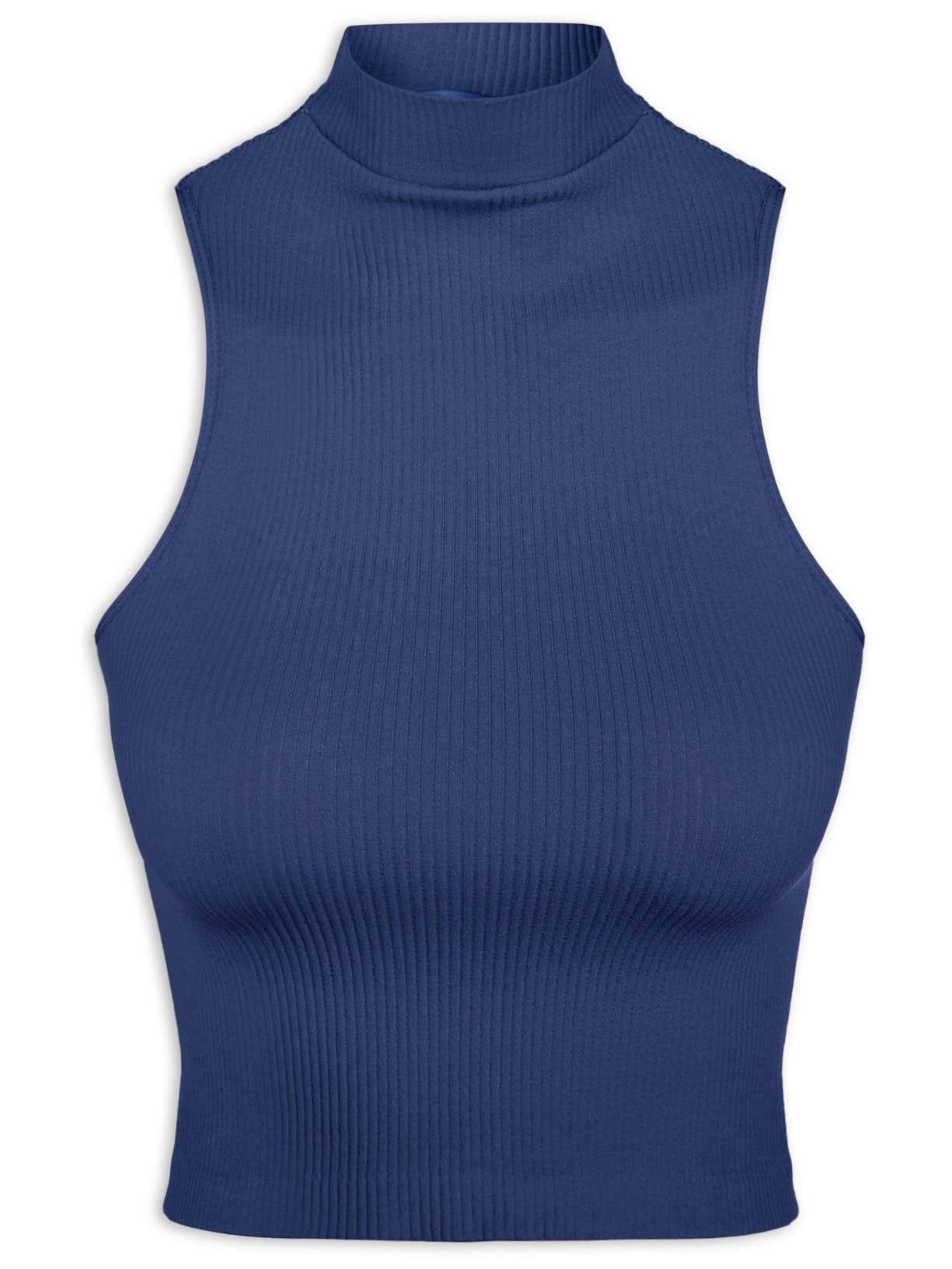 Regata Feminina Poliamida Gola Alta - Azul