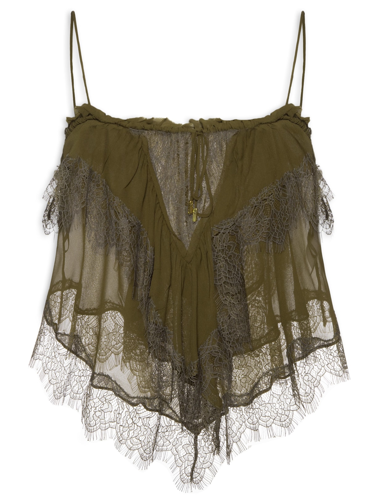 Regata Feminina Pontas Renda Verde Animale