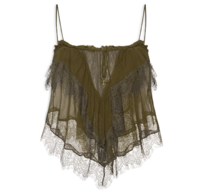 Regata Feminina Pontas Renda - Verde