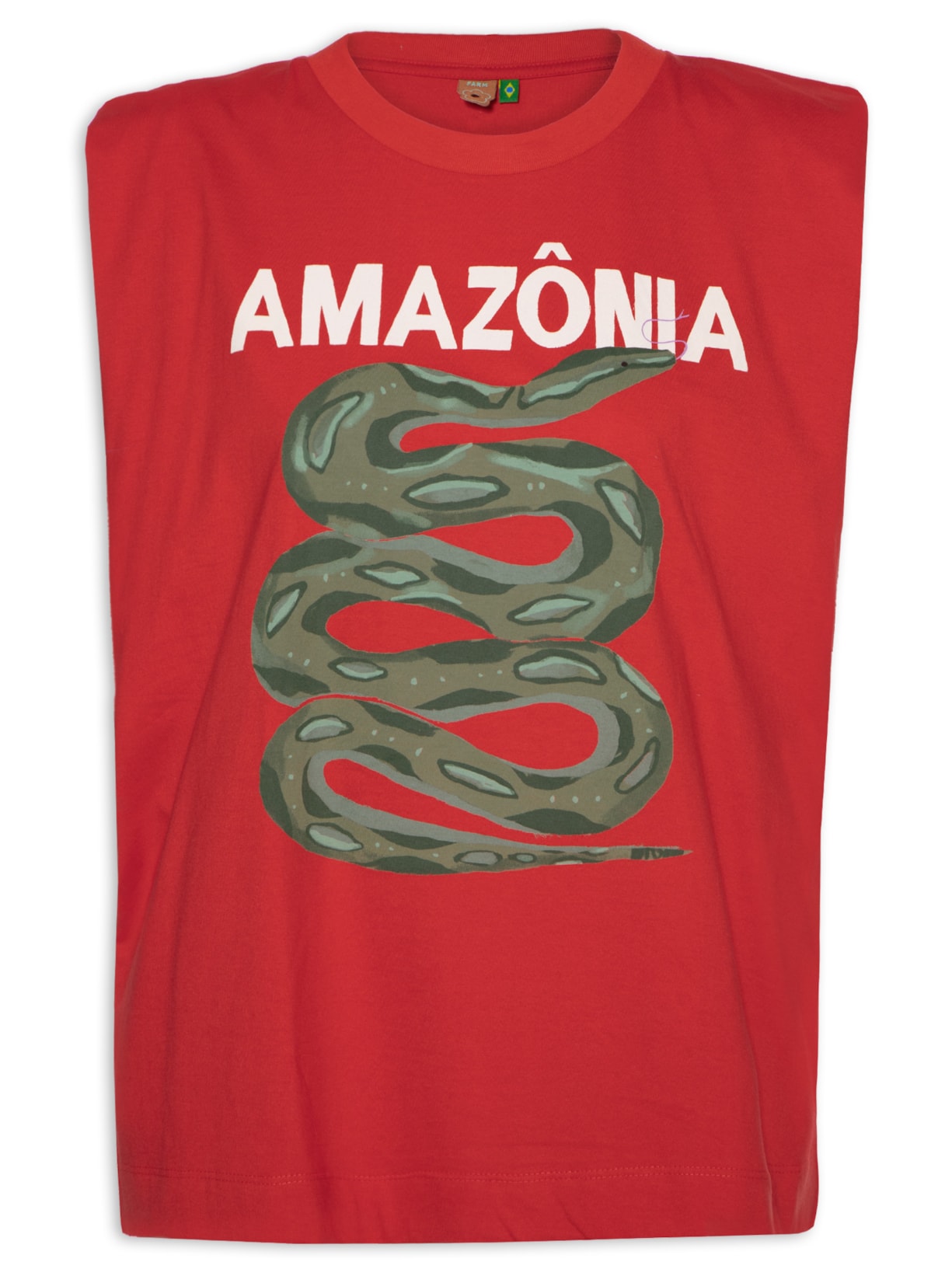 Regata Feminina Quadrada Amazônia - Vermelho