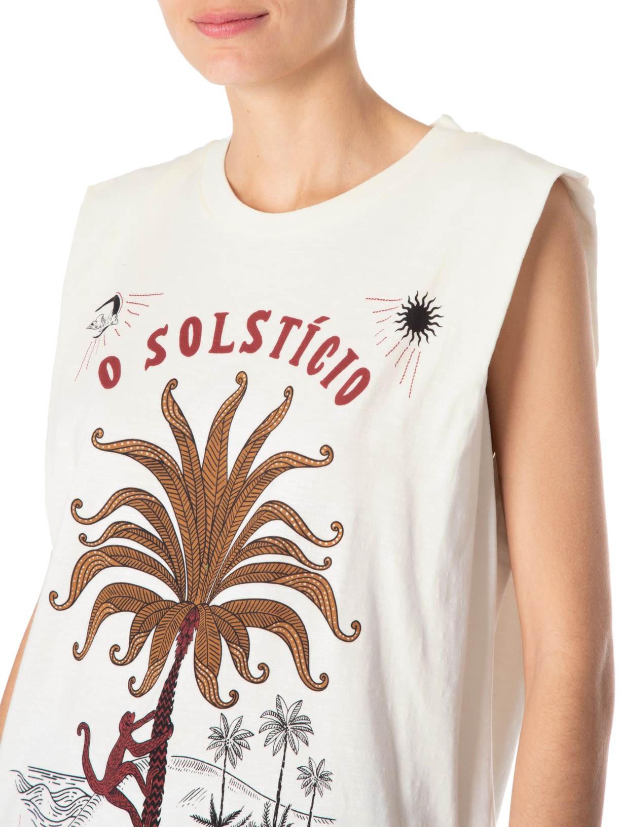 Regata Feminina Quadrada O Solstício Off White Farm