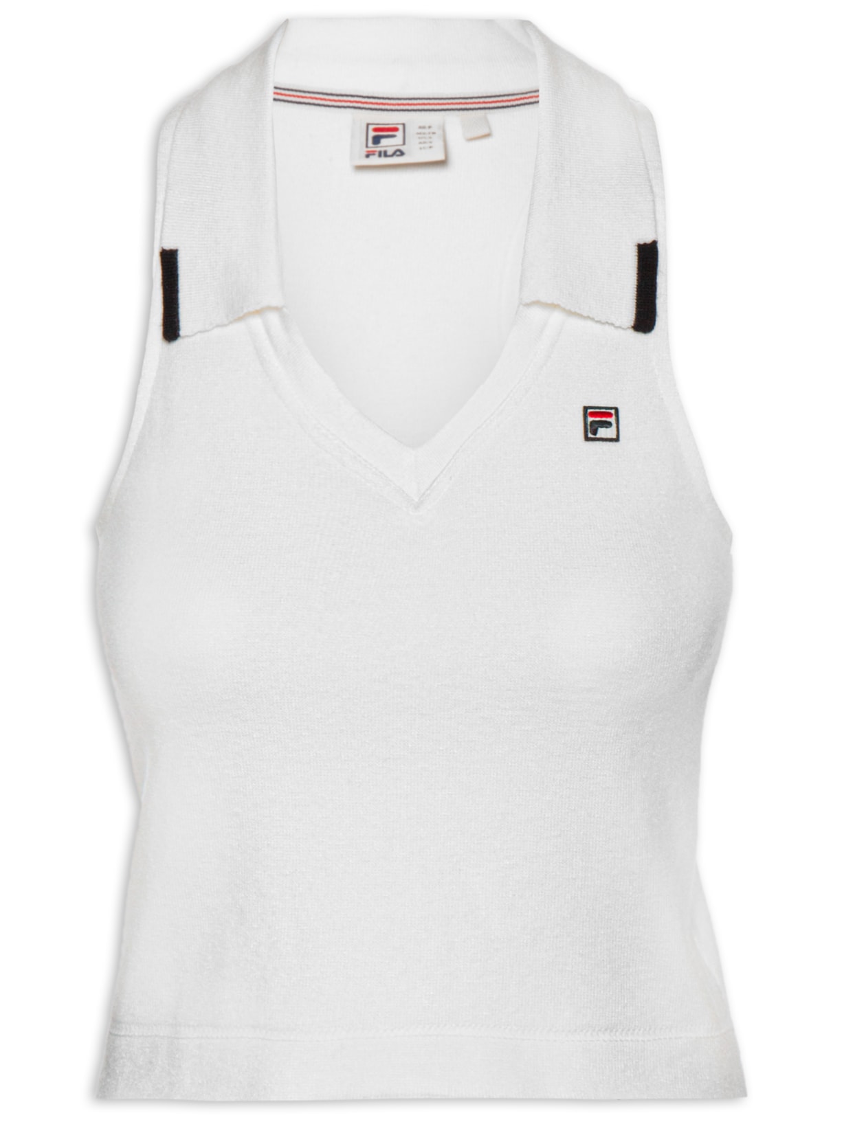 Regata Feminina Regular Tricot Em Sport Club - Branco