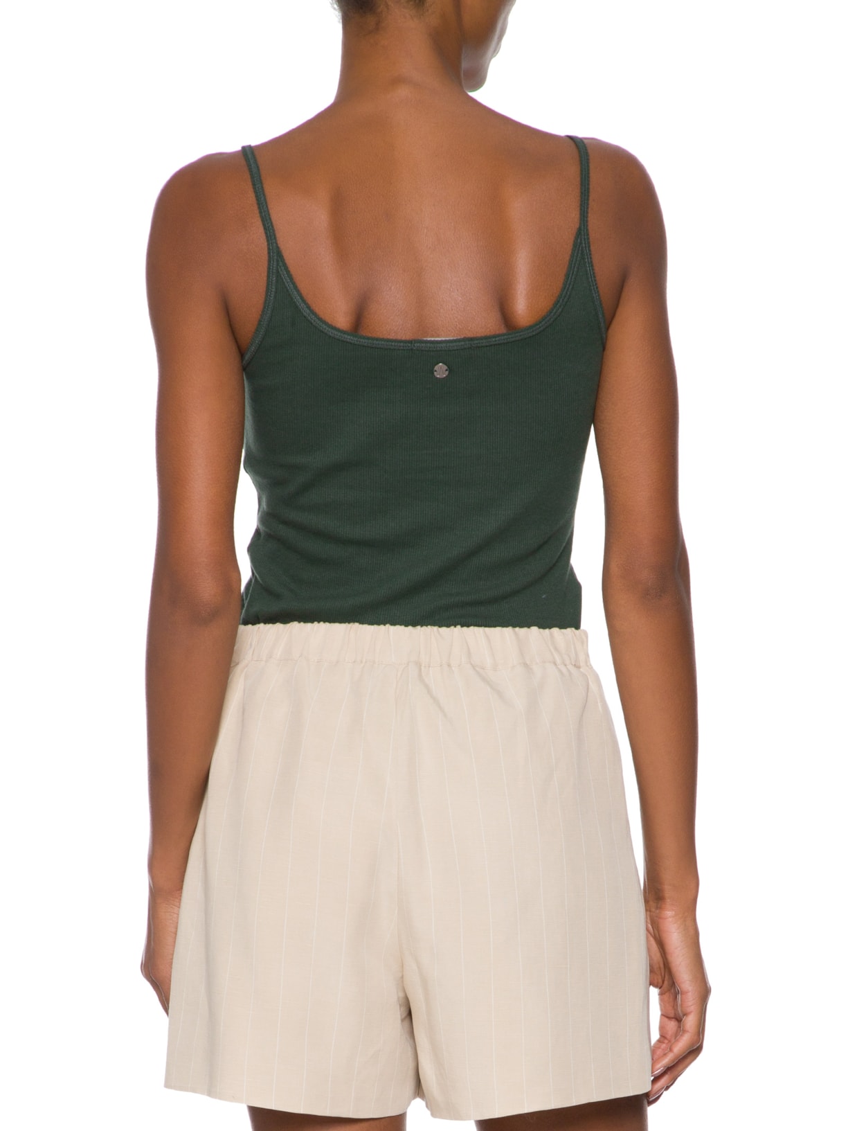  Regata Feminina Rib Basic Alça Verde Animale Jeans