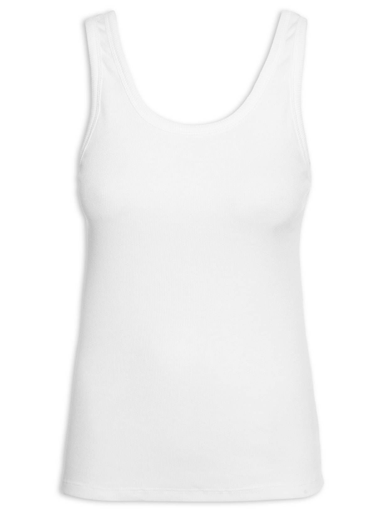 Regata Feminina Rib Basic - Branco