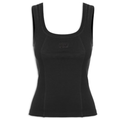  Regata Feminina Rib Basic Patch - Preto