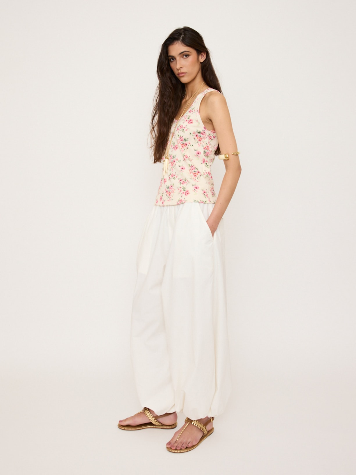 Regata Feminina Rib Blush Garden V27 Rosa Mixed