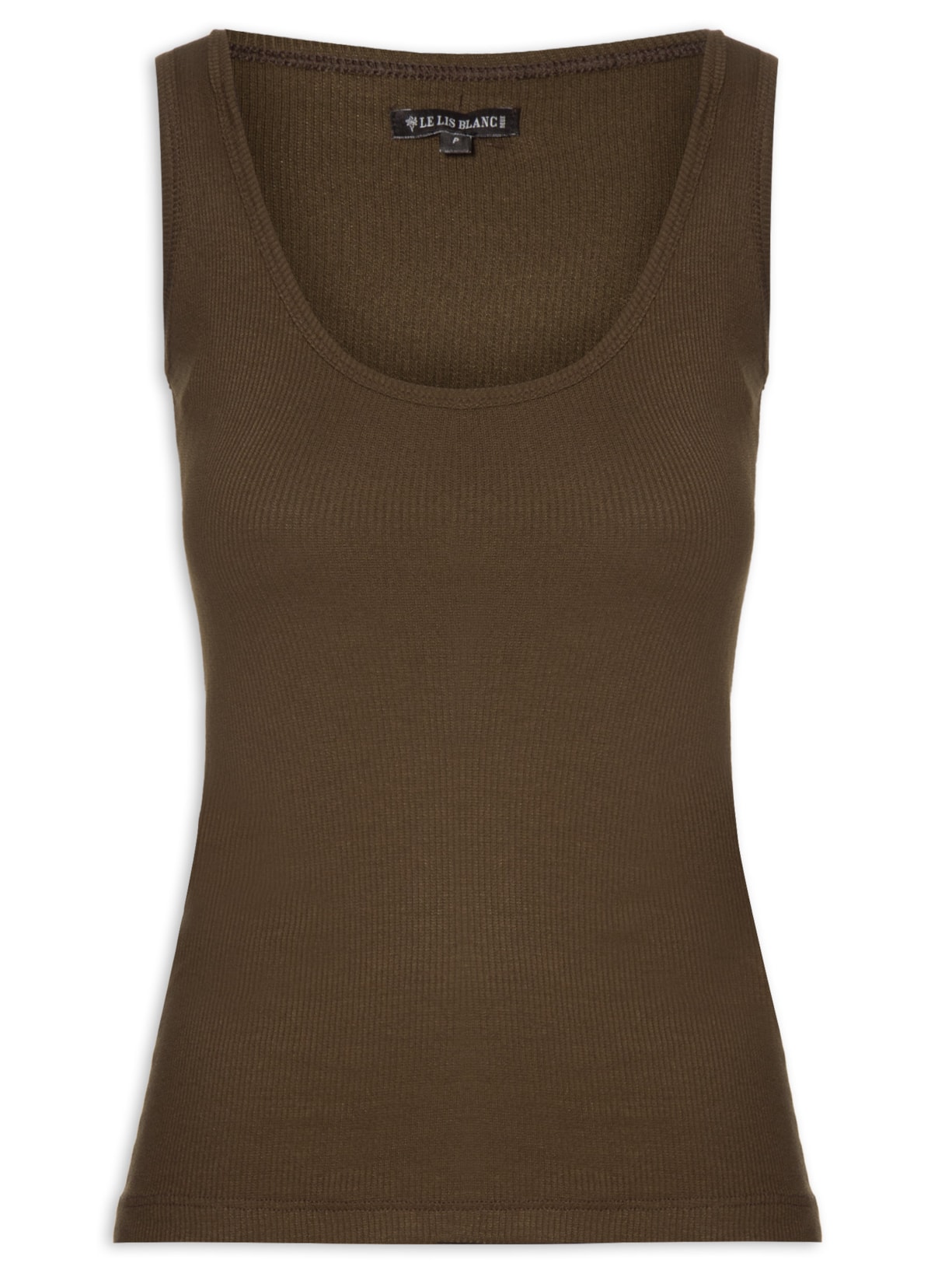 Regata Feminina Rib - Marrom