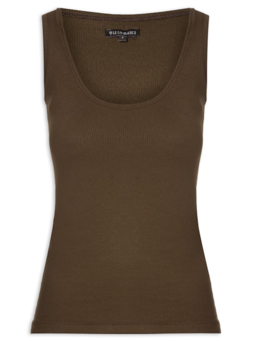 Regata Feminina Rib - Marrom