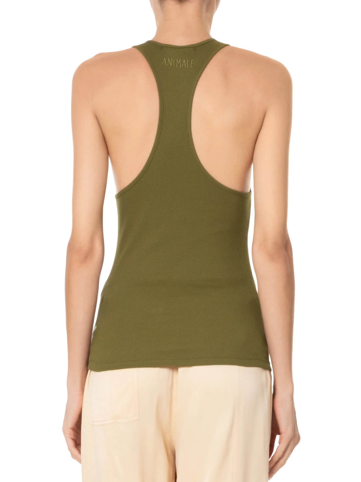 Regata Feminina Rib Nadador Color Verde Animale