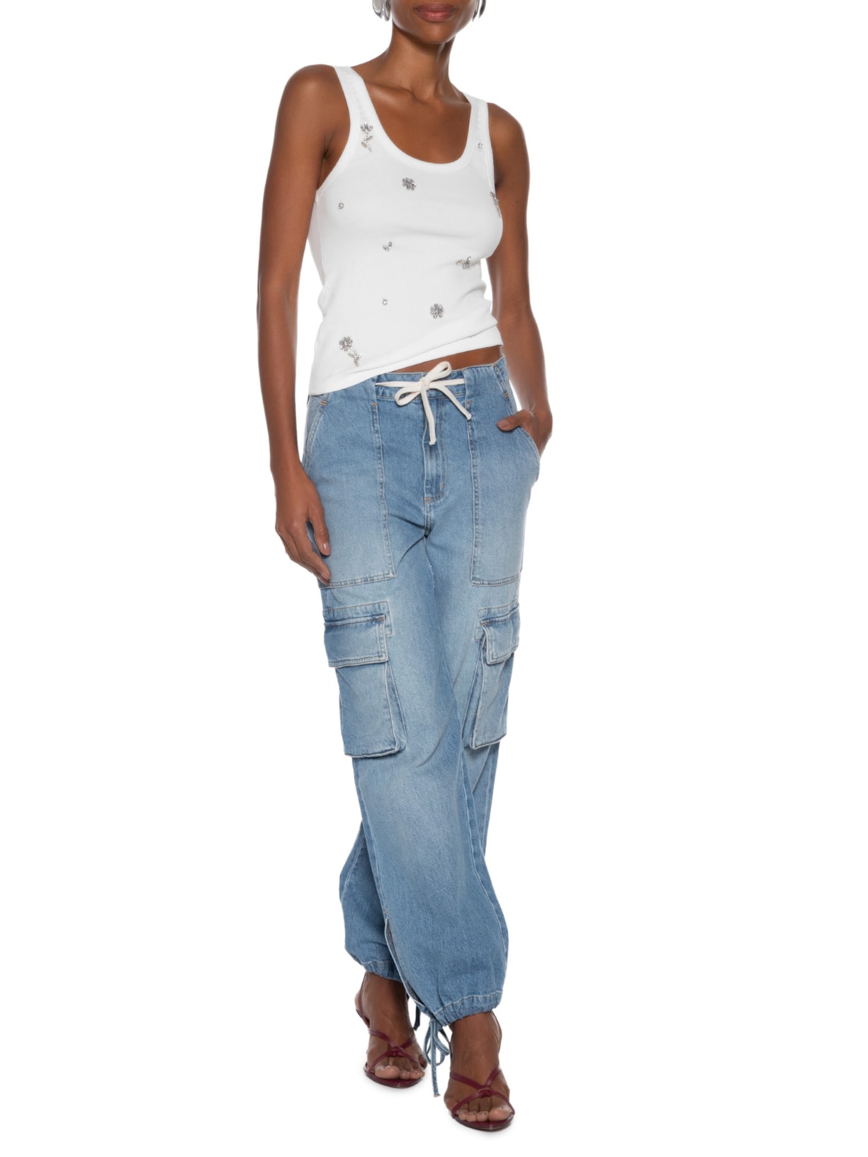 Regata Feminina Rib Vivs Branco Bo.bô