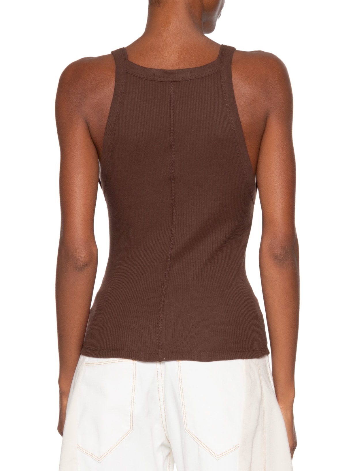 Regata Feminina Ribana Basic Marrom Animale