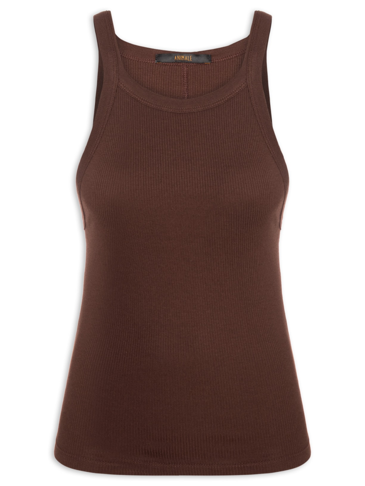 Regata Feminina Ribana Basic Marrom Animale