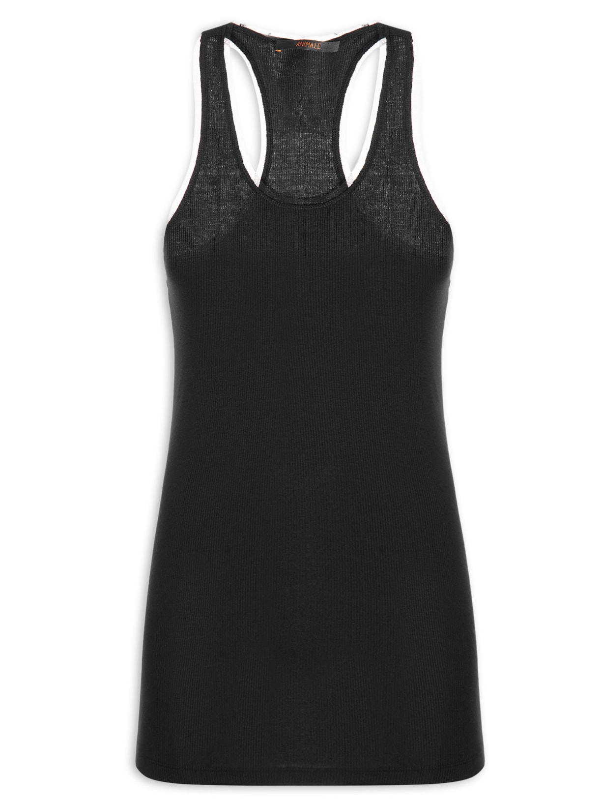 Regata Feminina Ribana Detalhe Tule - Preto