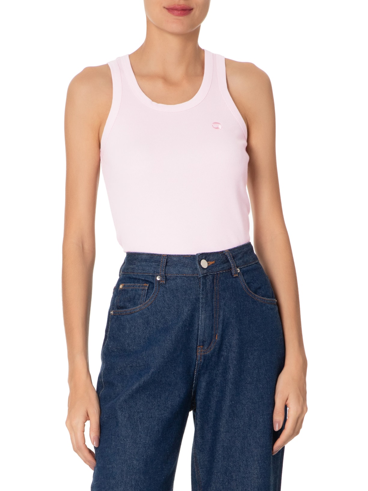 Regata Feminina Ribana Logo Tank Top Rosa Coperni