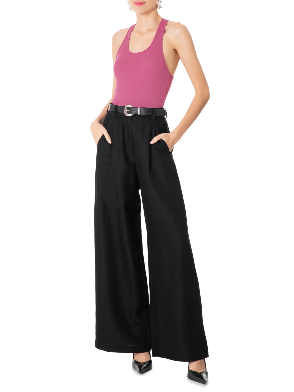 Regata Feminina Ribana Nadador Color Rosa Animale