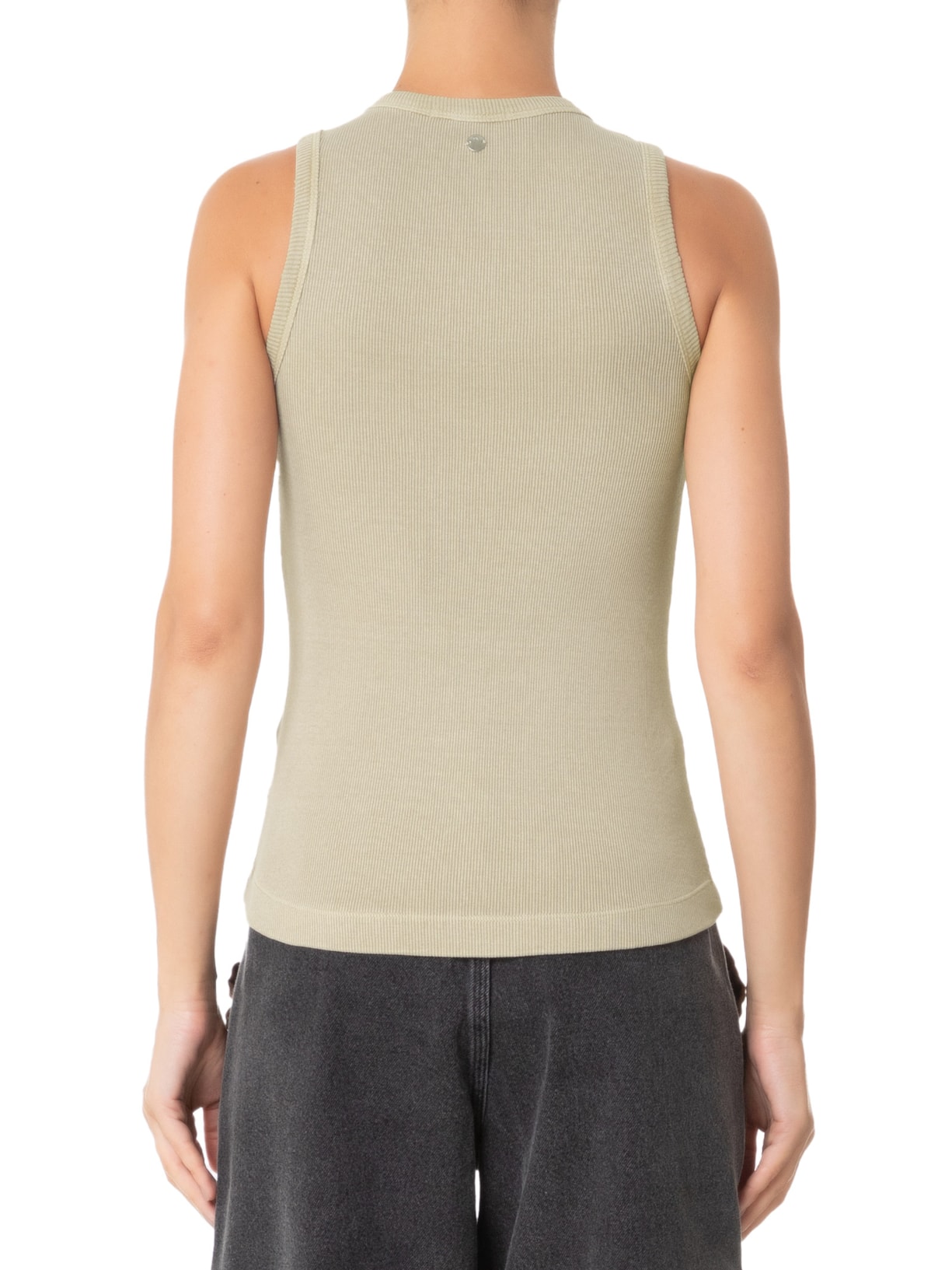 Regata Feminina Ribana Puídos Bege Animale Jeans