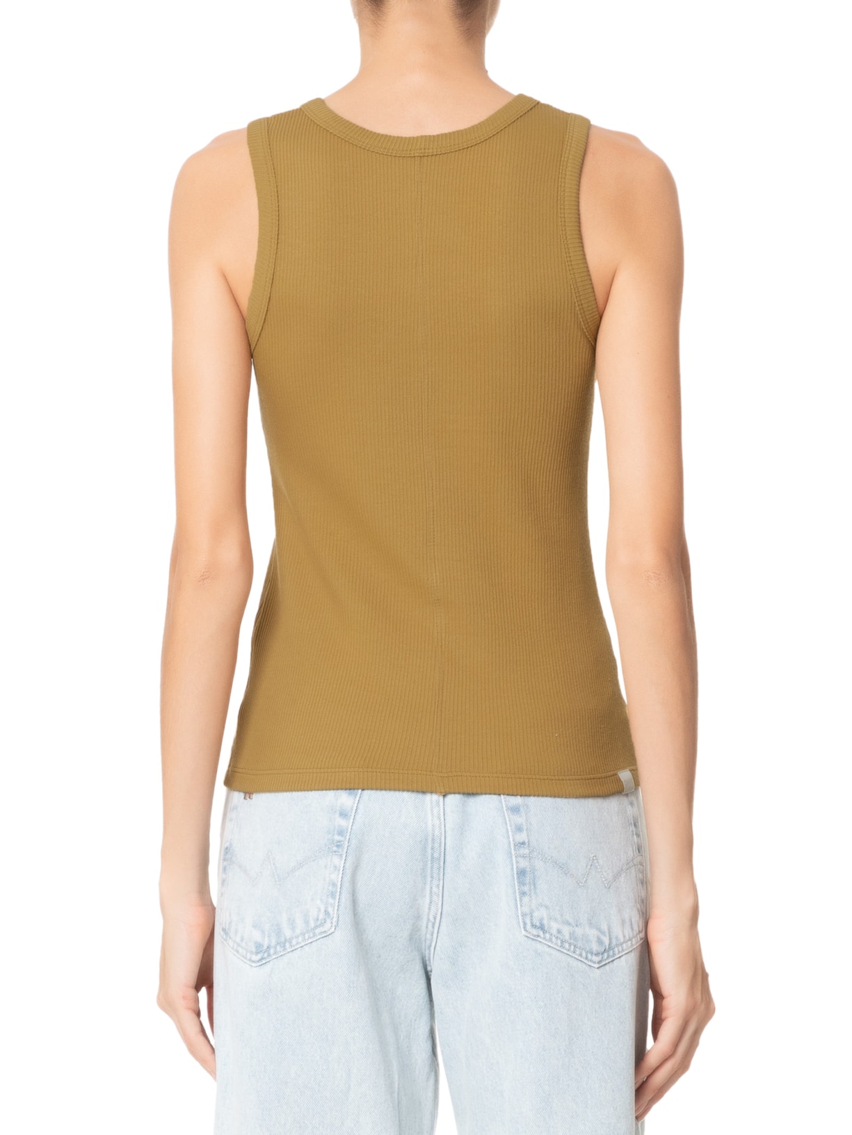 Regata Feminina Ribana Vintage Tank Marrom Camys