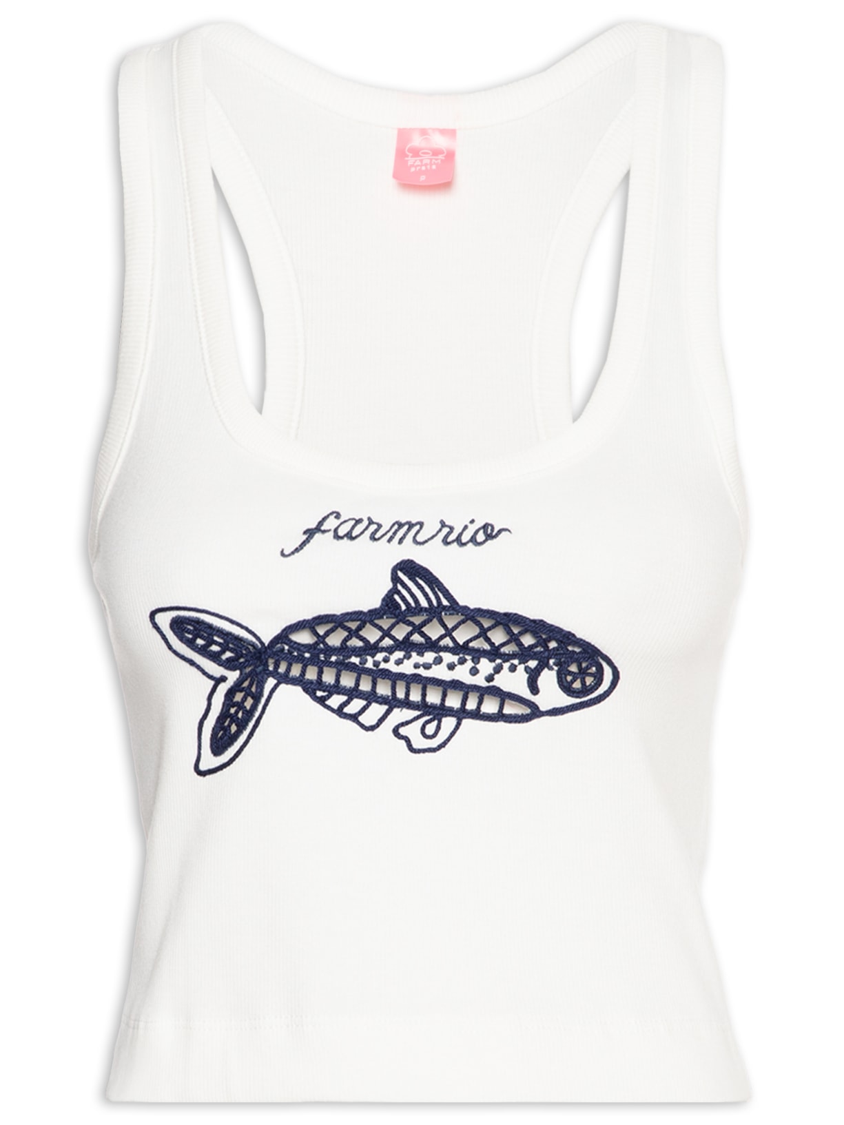 Regata Feminina Richilieu Peixe – Branco Farm Praia