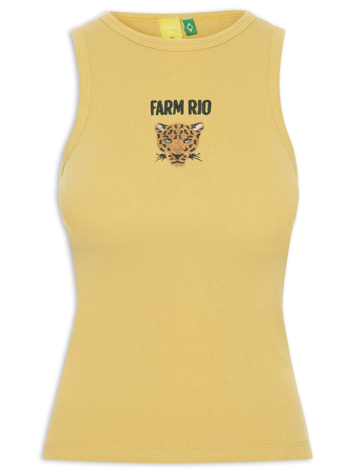 Regata Feminina Rio Bordada - Amarelo