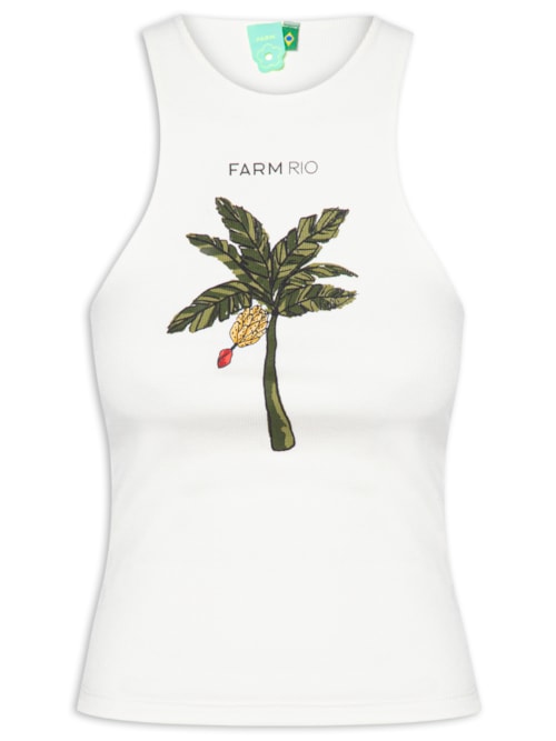 Regata Feminina Rio Noite Tropical - Branco