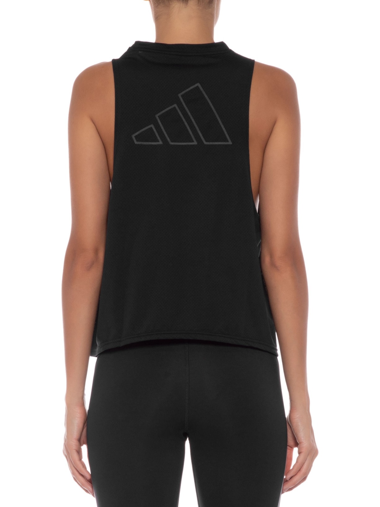 Regata Feminina Run Icon 3 Bar Preto Adidas