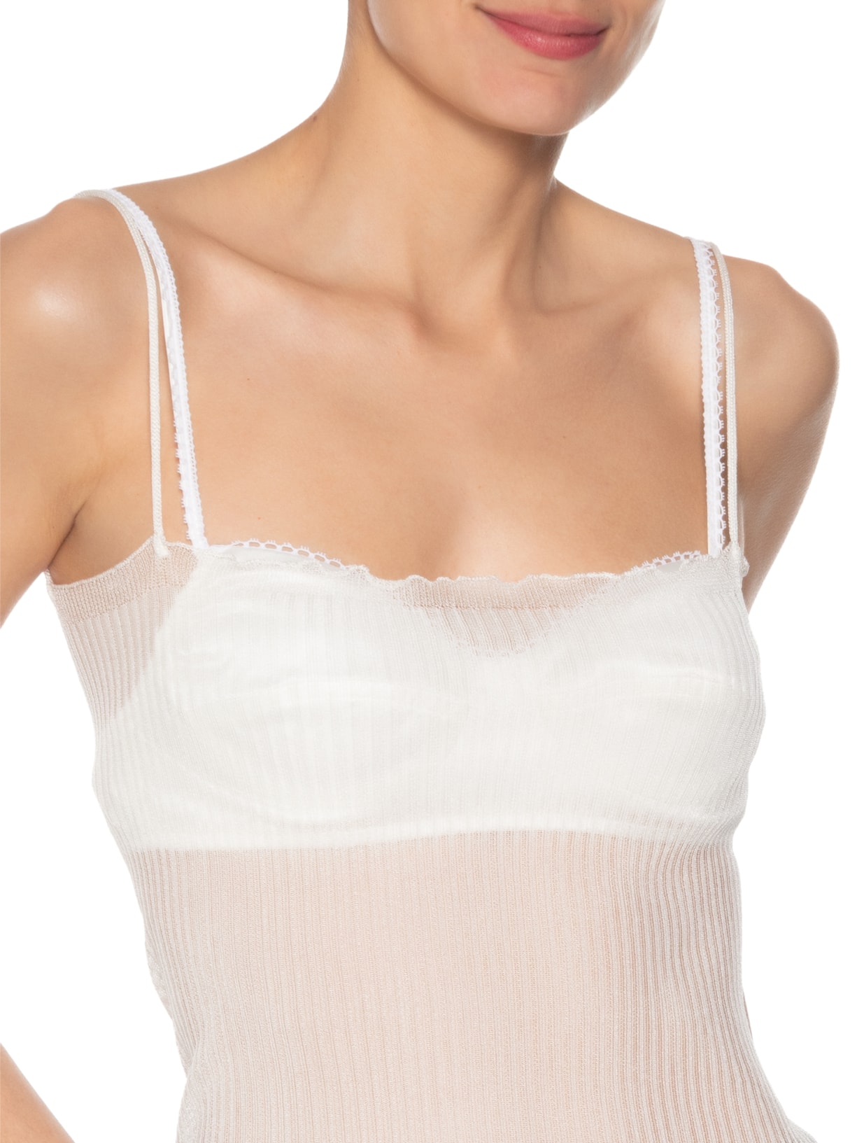 Regata Feminina Sanfoninha Body Tricot Branco Paula Raia