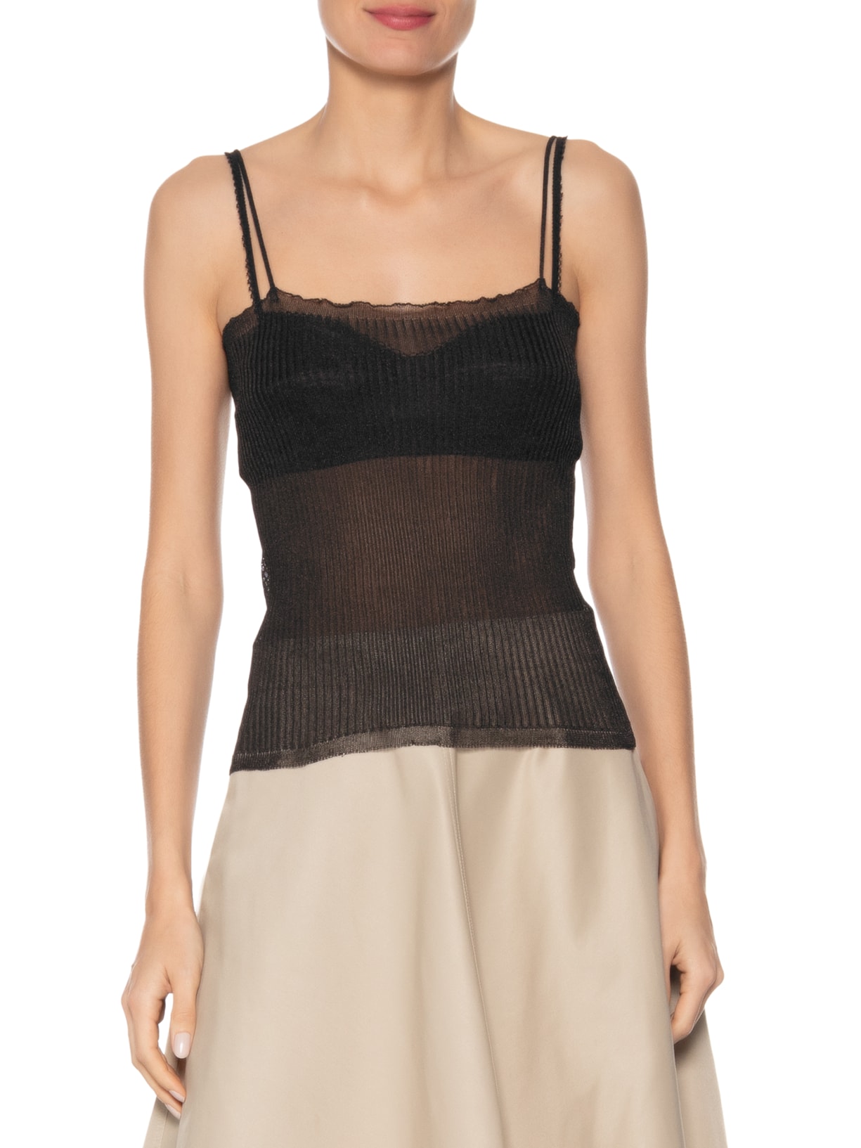 Regata Feminina Sanfoninha Body Tricot Preto Paula Raia