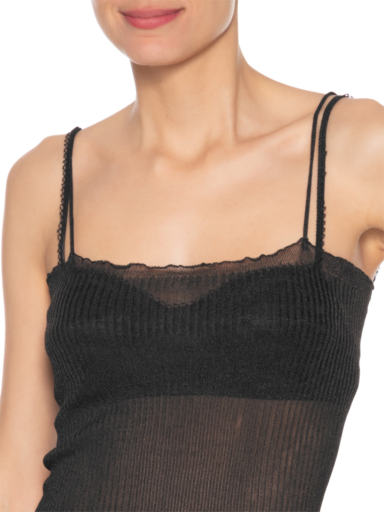 Regata Feminina Sanfoninha Body Tricot Preto Paula Raia