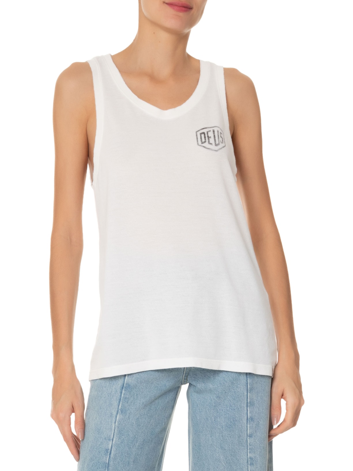 Regata Feminina São Paulo Branco Deus Ex Machina