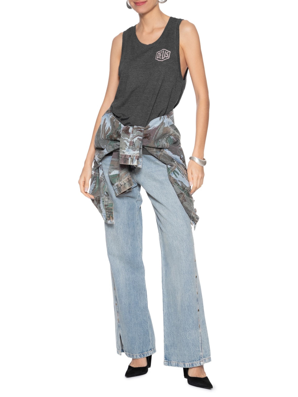 Regata Feminina São Paulo Preto Deus Ex Machina