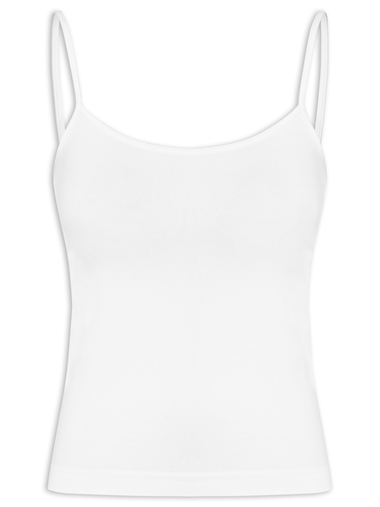 Regata Feminina Segunda Pele Em Microfibra Light Branco Hope