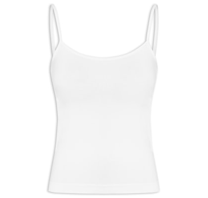 Regata Feminina Segunda Pele Em Microfibra Light - Branco