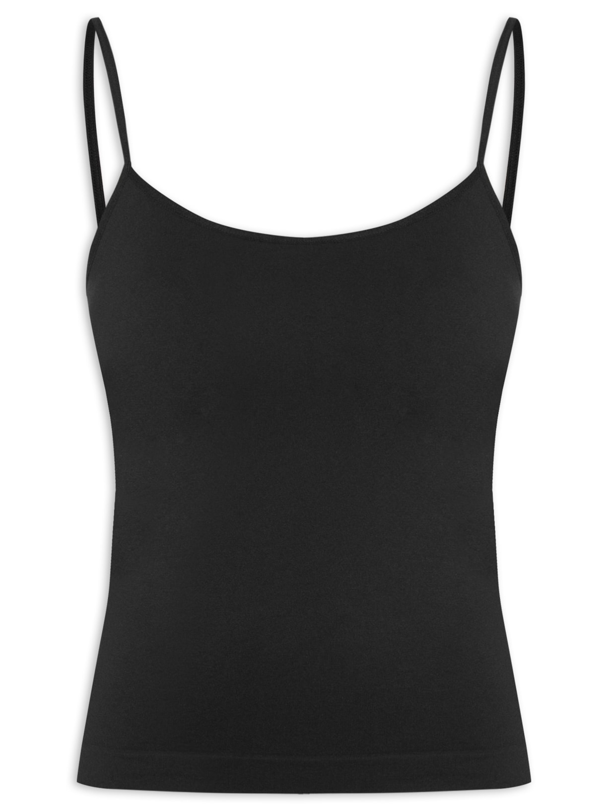 Regata Feminina Segunda Pele Em Microfibra Light Preto Hope