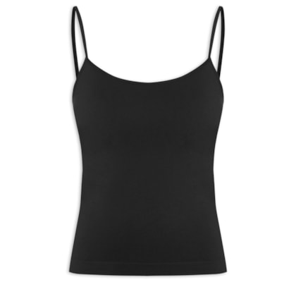 Regata Feminina Segunda Pele Em Microfibra Light - Preto