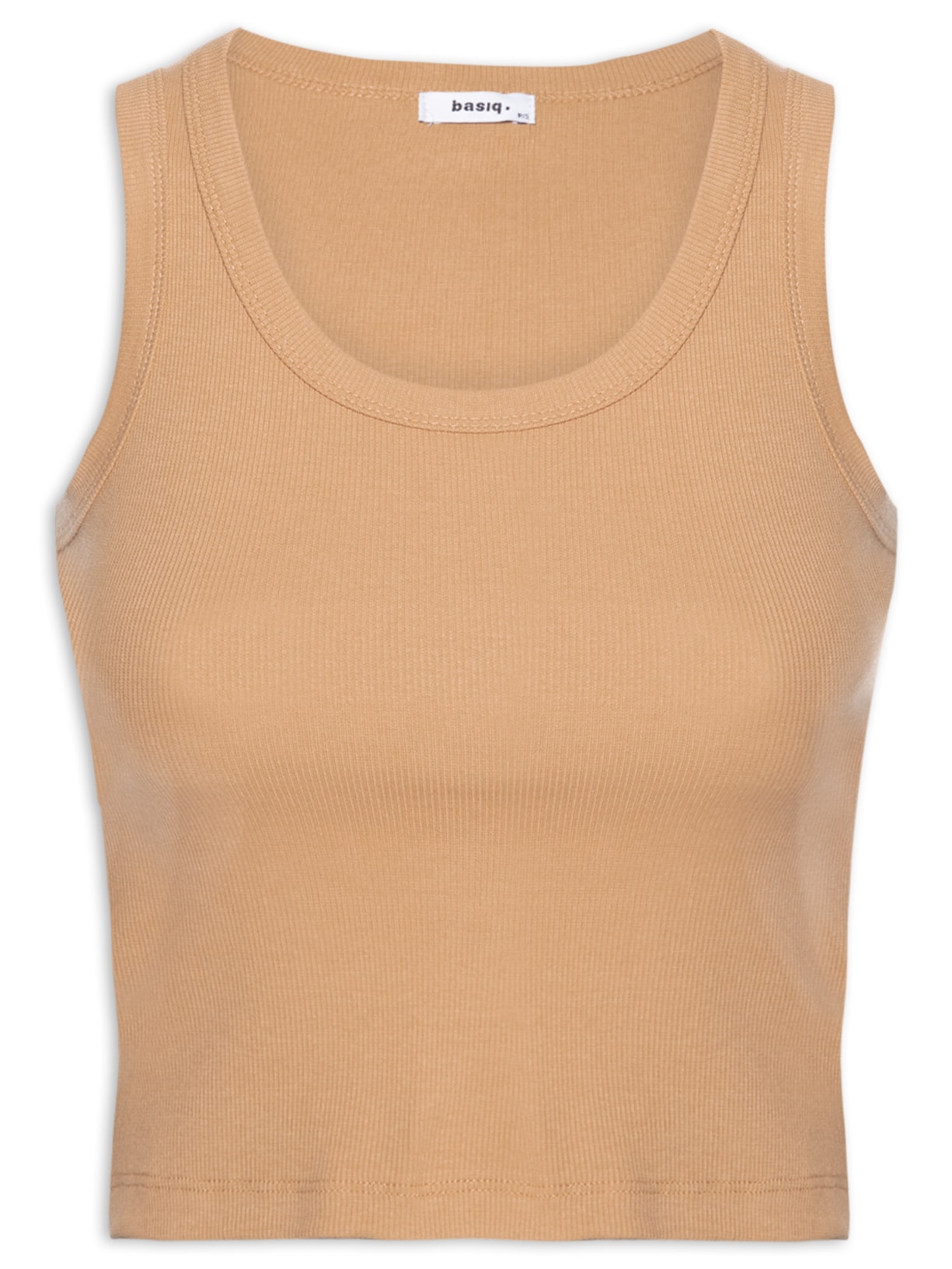 Regata Feminina Sem Manga Básica - Bege